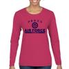 Proud Air Force Mom Women's Long Sleeve T-Shirt US Military Vet Mother's Day Veteran Active Duty Mama Patriotic Red Friday Hot Pink 3X-Large view 1