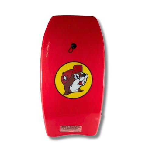 Buc-ee's Body Board, Body Board Lightweight with EPS Core, 33 inches (Red), Medium