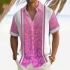 NineFit Basics Mens Shirts Graphic Loose Fit Heavyweight Short-SleevePocket T-Shirt Tropical Holiday Beach Shirts Rash Guard Fishing Running Quick Dry Lightweight Tops Pink, 3X-Large view 2