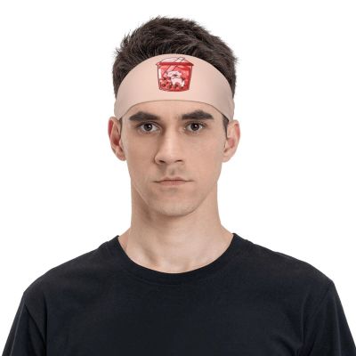 A Cat in A Red Drink Cup Headbands for Men Women Wicking Sports Sweatband for Running Basketball Yoga Hairbands