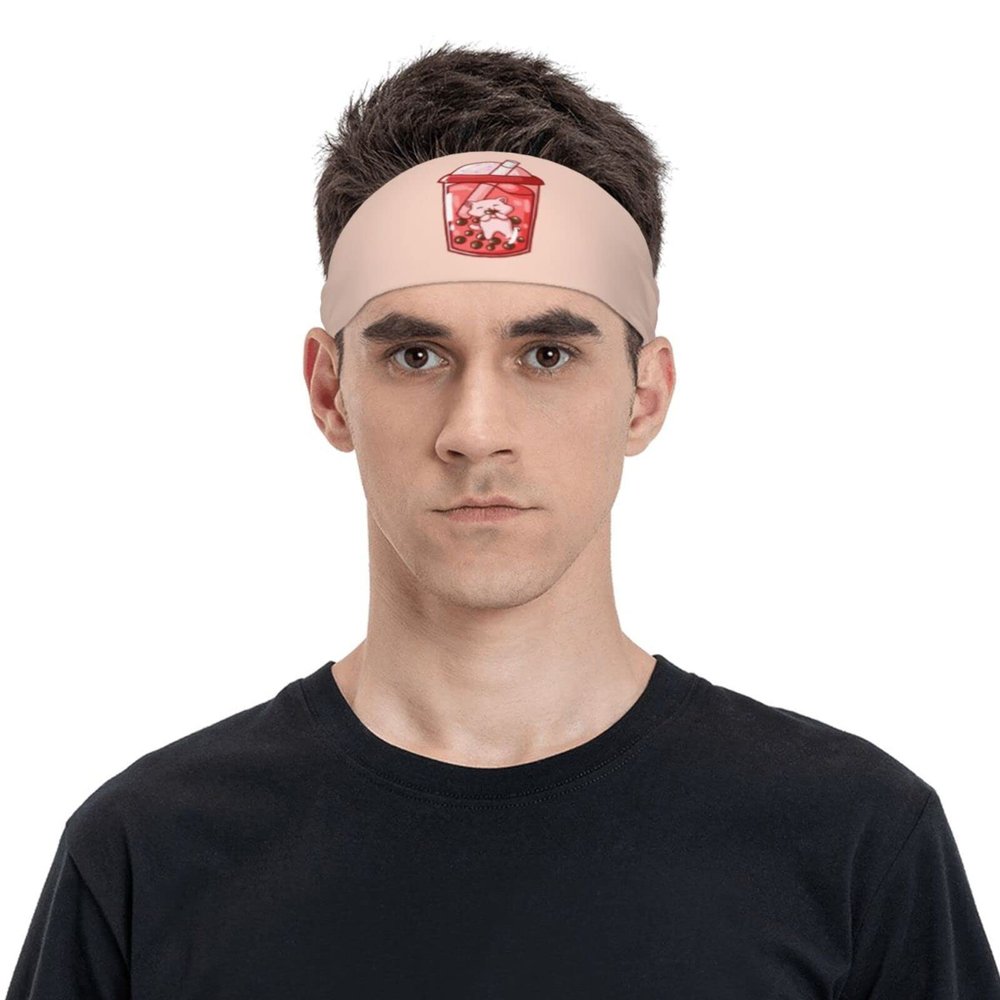 A Cat in A Red Drink Cup Headbands for Men Women Wicking Sports Sweatband for Running Basketball Yoga Hairbands