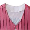 TIFIYA New York Jeter 2 Stripes Baseball Jersey NY Softball Short Sleeve Button Shirts for Youth Men Women T190-Pink-L view 4