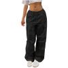 Akklian Women's Parachute Pants Fashion Y2k Cargo Pants Baggy Harajuku Casual Streetwear Cute Sweet Pants for Teen Girls 2024 view 1