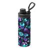 GaxfjRu purple and teal flower Sports Insulated Water Bottle - Premium 18 oz. Stainless Steel Hydration Bottle for Outdoor Enthusiasts view 1