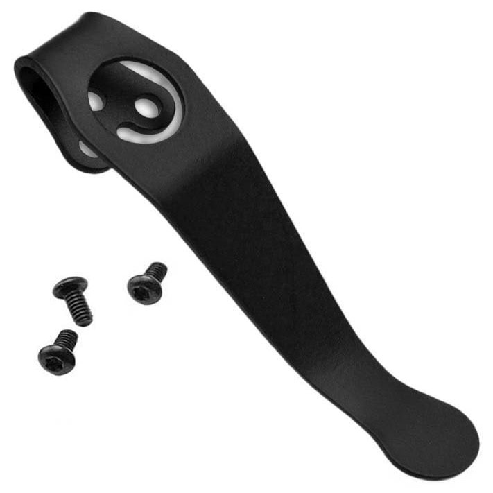 UPFIST 1PC Deep Carry Pocket Clip Fits for Spyderco Paramilitary 2 C81 C10, Premium CNC Titanium Back Clip with 3PCS Screws (Size : Black)
