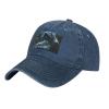 QHWLR Hacker Attack Print Washed Cowboy Baseball Cap for Adults Adjustable Caps Fashion Cap A Sun Hat Navy Blue view 1