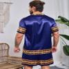 ZSJR Mens Hawaiian Party African Attire Satin Shirt Camisas Guayaberas Para Hombre Clothes Clothes Rack 2 Piece Valentine Outfits 90s Tracksuit Romper Pajamas Vacation Tropical Christmas Shirt for Men view 3