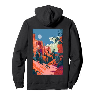 Bryce Canyon Utah Minimalist Art Pullover Hoodie