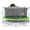 JINS&VICO 16FT Outdoor Trampoline,Round Backyard Trampoline with Safety Enclosure Net and Ladder, Backyard Trampoline,Recreational Heavy-Duty Trampoline with Basketball Hoop for Adult view 2