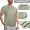 3rd hill Mens Swimming Shirts Short Sleeve UPF 50 Quick Dry Sun Protection Rash Guard Shirts for Fishing Running Neon Green L view 4