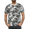 Gsywaipei Men Camouflage Short Sleeve Casual Summer Sports T-Shirt Loose Fit Round Neck Camo Shirts (Medium,Grey) view 2