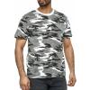 Gsywaipei Men Camouflage Short Sleeve Casual Summer Sports T-Shirt Loose Fit Round Neck Camo Shirts (Medium,Grey) view 3