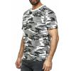 Gsywaipei Men Camouflage Short Sleeve Casual Summer Sports T-Shirt Loose Fit Round Neck Camo Shirts (Medium,Grey) view 4