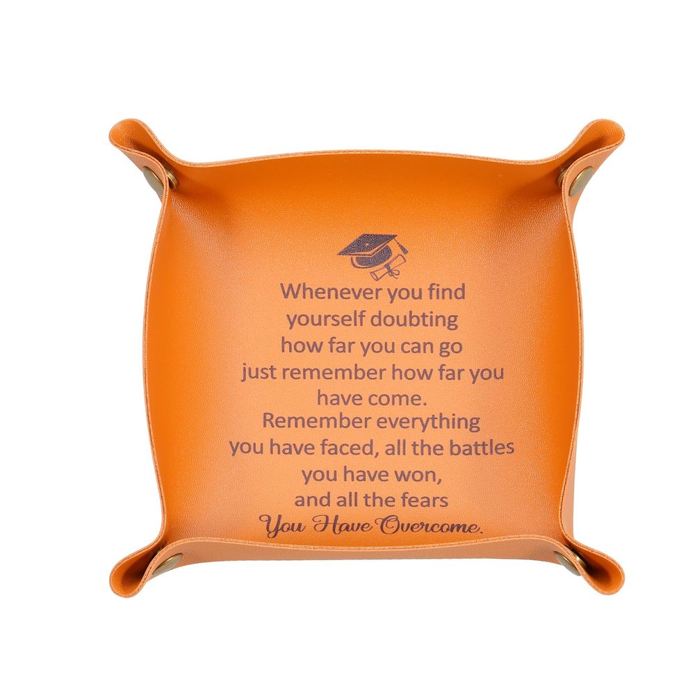 2026 Graduation Gifts for Him Her Gift for College Boys Girls Class of 2026 Gifts Bulk Graduation Gift for Men Son Best Stuff for High School Senior Night 2026 End of Year Christmas Leather Tray