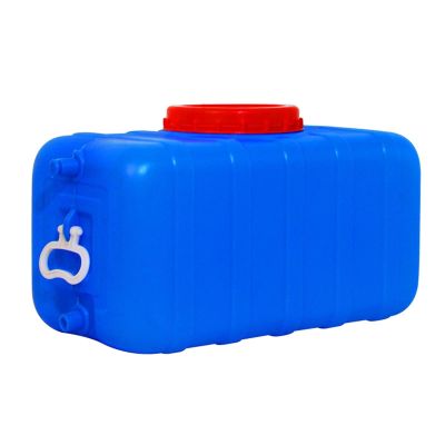 WAZHOU Camping Square Barrel Plastic Bucket 45L/75L/100L Car Water Carrier Container,Blue Food-Grade Water Storage Container with Lid and Handle Multifunction Water Barrel(75L)