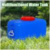 WAZHOU Camping Square Barrel Plastic Bucket 45L/75L/100L Car Water Carrier Container,Blue Food-Grade Water Storage Container with Lid and Handle Multifunction Water Barrel(75L) view 3