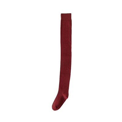 3 Pairs Thigh High Socks Over The Knee High Boot Stockings For Girls Women Cotton Leg Warmer (Color : Brick red)