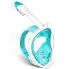 Full Face Snorkel Mask, Snorkeling Mask with Detachable Camera Mount, 180 Panoramic Anti-Fog Anti-Leak Diving Mask for Adult and Kids (Green, Small/Medium) view 1