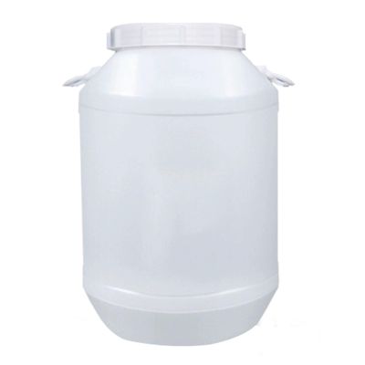 WAZHOU Water Tank 25L/30L/50L/60L Bucket,Household Storage,Outdoor Food Grade Plastic,Large Circular Camp(White,60L)