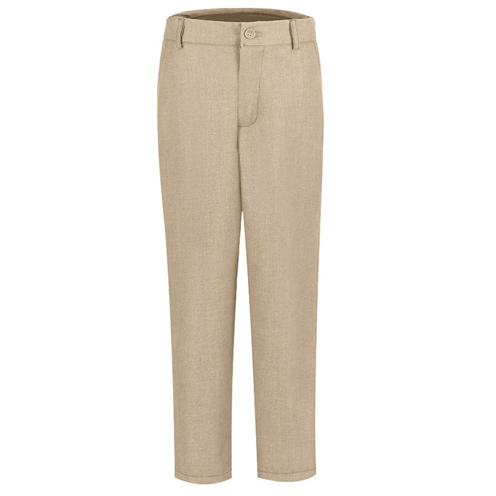 Plsily Boys Dress Pants Slim Fit Toddler Suits Pants for Boy Khaki Size 10