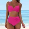 IWIHMIV Womens Bathing Suit Bikini Set for Women Womens Swimsuit Bathing Suit Women High Waisted Swimsuit Bathing Suit(Z1-Hot Pink,Small) view 2