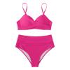 IWIHMIV Womens Bathing Suit Bikini Set for Women Womens Swimsuit Bathing Suit Women High Waisted Swimsuit Bathing Suit(Z1-Hot Pink,Small) view 4