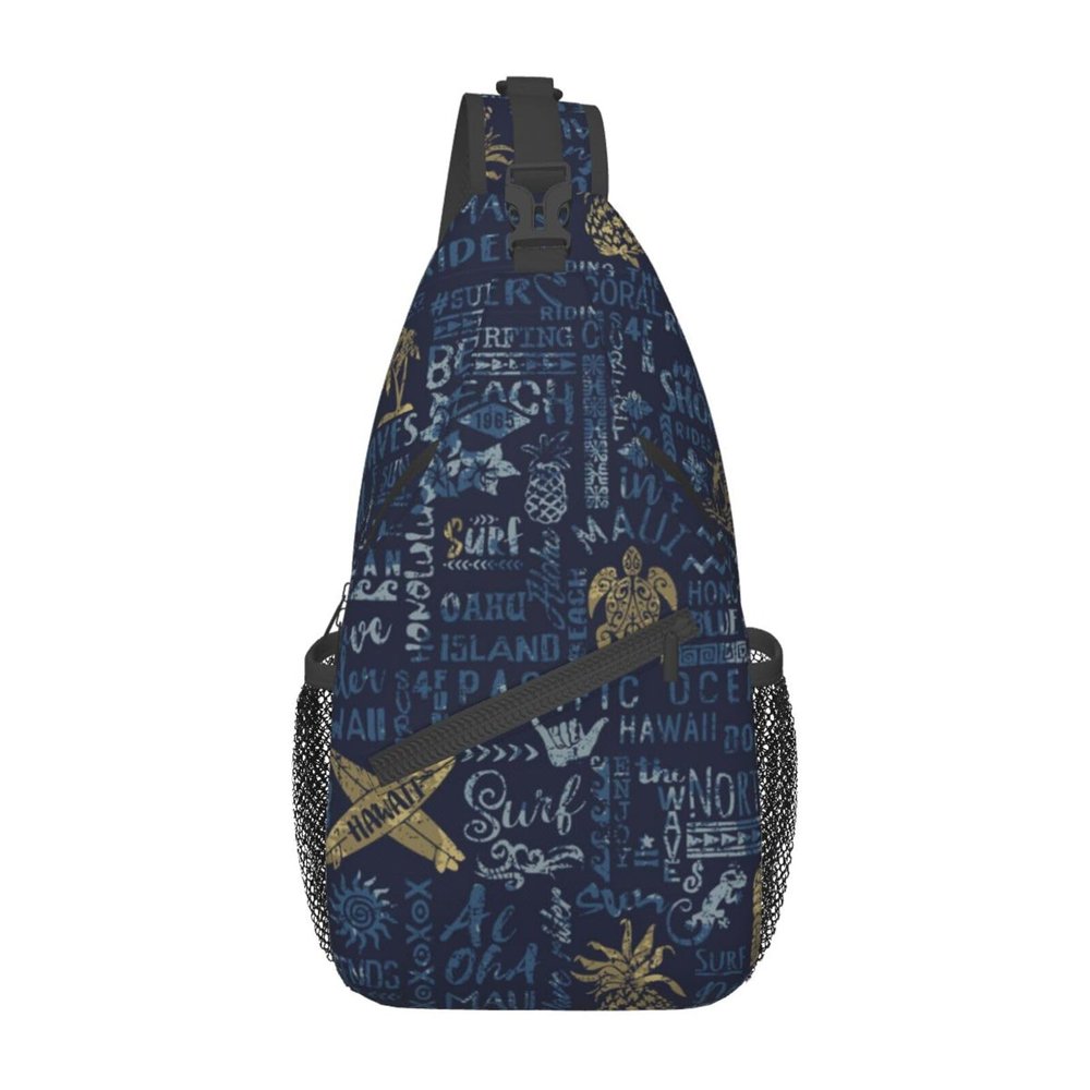 TKDYVAI Hawaii Crossbody Bag Beach Shoulder Bag Backpack Hawaiian Sling Bag Chest Casual Daypack Bag for Hawaii