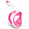 Full Face Snorkel Mask, Snorkeling Mask with Detachable Camera Mount, 180 Panoramic Anti-Fog Anti-Leak Diving Mask for Adult and Kids (Pink, Small/Medium) view 1