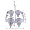Galvanized Steel Boat Anchor, 13LBS Foldable Boat Slide Box Anchor, Silver Square Boat Sliding Cube Anchor, Heavy Duty Marine Grade Anchor for Pontoon, Fishing Boats, Sport Boats, Sailboats view 2
