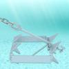 Galvanized Steel Boat Anchor, 13LBS Foldable Boat Slide Box Anchor, Silver Square Boat Sliding Cube Anchor, Heavy Duty Marine Grade Anchor for Pontoon, Fishing Boats, Sport Boats, Sailboats view 4