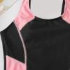 Sxiwei Kids Girls One Piece Athletic Surfing Bodysuit Sleeveless Beach Surfing Jumpsuit Bathing Suit Black&Pink 7-8 Years view 4