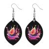 Fig Fruit Wooden Drop Earrings Teardrop Dangle Jewelry Fashion Pendant Earrings for Women view 1