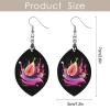Fig Fruit Wooden Drop Earrings Teardrop Dangle Jewelry Fashion Pendant Earrings for Women view 2