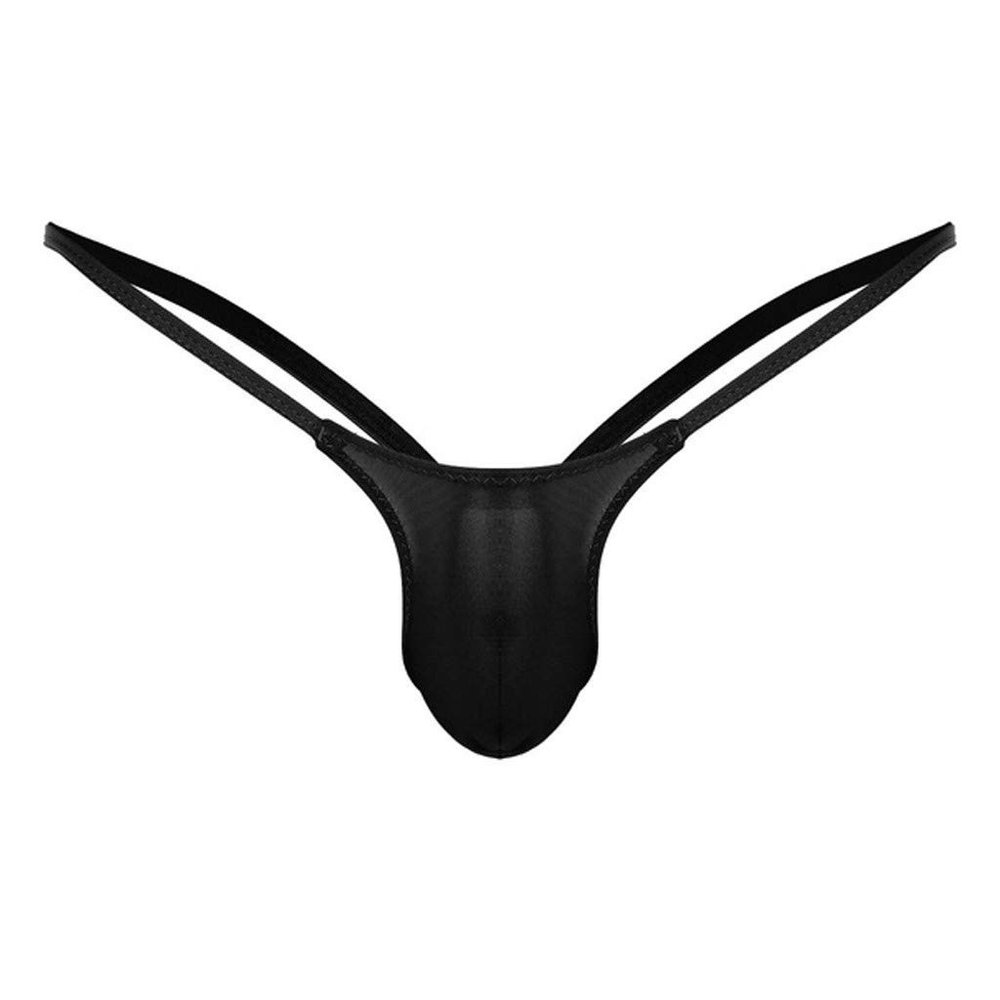 Aagomeyh Mens Lingerie Men's Lingerie O Ring Bugle Thongs Bulge Pouch Underwear Underwear Black
