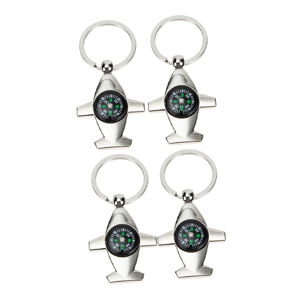 SUPVOX Mini Compass Keychain Metal Survival Compass for Hiking Compact Keyring Portable Design Outdoor Gear