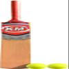 Generic Tennis Red Cricket Bat with Balls Small Size Short Handle Bat Men Small Size Training & Club Quality Premium Grade Popular Willow Bat for Tennis Ball