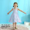 YOUNGER TREE Toddler Baby Girl Dress Summer Outfits Stripe Flutter Sleeve Smocked Dress Kids Causal Boho Dresses Clothes (6-7T, Toddler Blue Stripe Dress) view 3