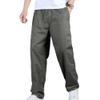 JEsilunmaMY Summer Casual Cargo Pants for Men Relaxed Fit Straight Joggers Trousers Lightweight Outdoor Hiking Lounge Pants (Army Green,X-Large) view 1