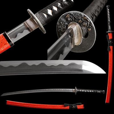 Zhmyyxgs Katana Clay Tempered 1095Carbon Steel Handmade Japanese Samurai Sword