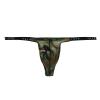 Aagomeyh Lingerie for Men Mens O-Ring Strap G-String Briefs Mesh See Through Butt-Flaunting Underwear Underwear Army Green view 4