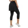 Xioker Women Athletic Skirts with Leggings,Skirted Leggings Skorts with Pockets(Black 3XL) view 2
