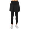 Xioker Women Skirted Full Length Leggings with Pockets,Tennis Skorts Skirts with Leggings Yoga Skorts(Black Full Length 4XL) view 3