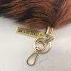 COSEARTUME Big Therian Fox Tail Cosplay Real Fur Wolf Tails Keychain Halloween Fox Costume Accessories for Kids Adult Yellow view 3