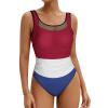 Fattyeery Women's Elegant Casual Swimsuit Netherlands Flag One-Piece Swimwear XL view 1