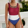 Fattyeery Women's Elegant Casual Swimsuit Netherlands Flag One-Piece Swimwear XL view 2