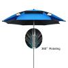 VEAUAS Umbrellas Water Proof Parasol Umbrella for Fishing, Camping, BBQ, Beach, Outdoor Garden, 360 Sun Shade Protection, Sunshade Shelter Outdoor Umbrella Canopy, with Ground Anchor view 3