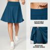 IUGA 20" Knee Length Skorts Skirts for Women with Pockets Tennis Skirt High Waisted Golf Skirts for Women Casual Athletic Sea Blue view 3