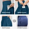 IUGA 20" Knee Length Skorts Skirts for Women with Pockets Tennis Skirt High Waisted Golf Skirts for Women Casual Athletic Sea Blue view 4