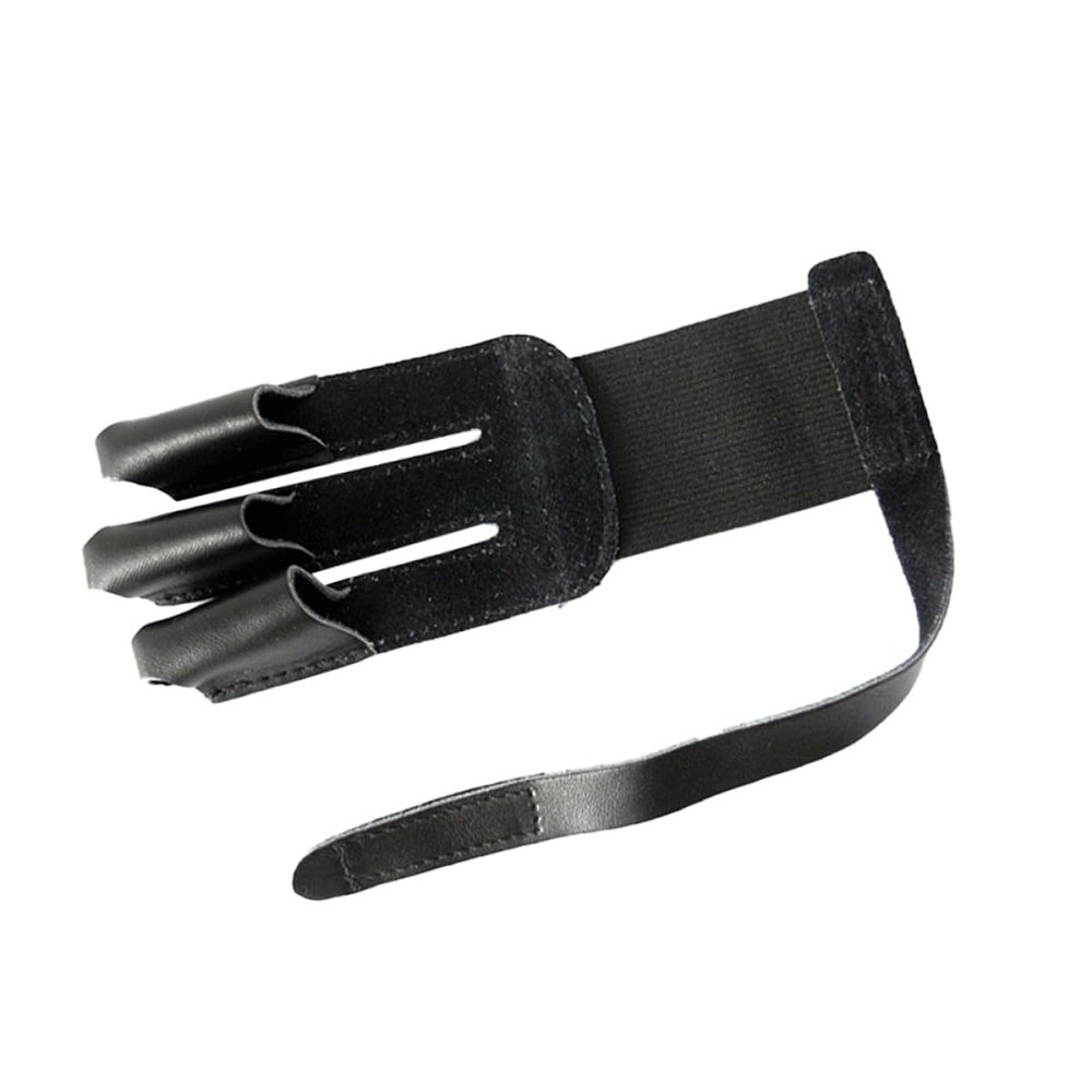 balacoo Three-Finger Cowhide Glove for Arrow Recurve Hunting Wrist Hook and Loop Design for Finger Protection Lightweight and Portable Archery Accessory