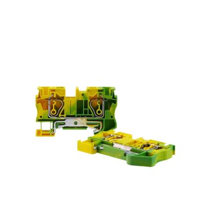 QBDJHWBT 10Pcs ST-10PE Din Rail Terminal Blocks Connectors Return Pull Type Spring Cage Connection Ground Terminal Blocks Screwless
